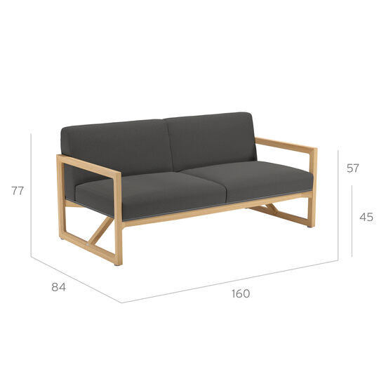 Trey Lounge Sofa inkl. Auflage Dessin "Anthrazit"