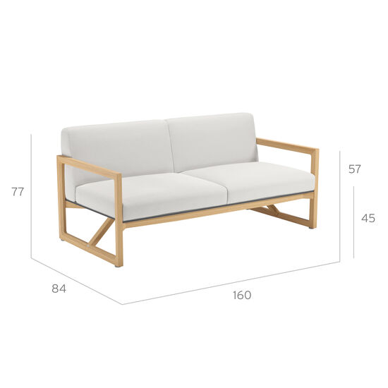 Trey Lounge Sofa inkl. Auflage Dessin "Crystal"