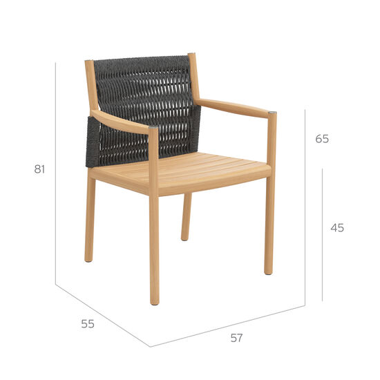 Cavo Armlehnstuhl Anthrazit