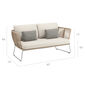 Amari Lounge Sofa inkl. Auflage Dessin "Linum"