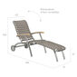 United States Deck Chair Silk mit Rädern und verlängerter Fußstütze
