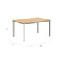Portland Tisch Silk Aluminium 140 x 90 Tischplatte Teak