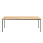 Portland Tisch Silk Aluminium 220 x 100 Tischplatte Teak