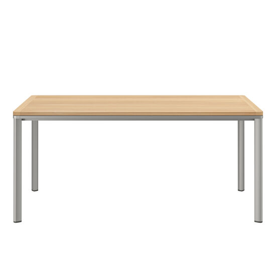Portland Tisch Silk Aluminium 165 x 90 Tischplatte Teak