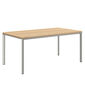 Portland Tisch Silk Aluminium 165 x 90 Tischplatte Teak