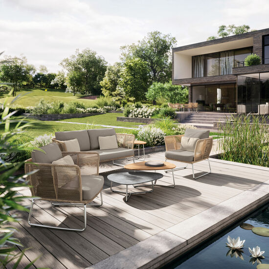 Amari Lounge Sessel inkl. Auflage Dessin "Stone"