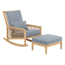 Newhaven Schaukelstuhl Set Indigo/Linum