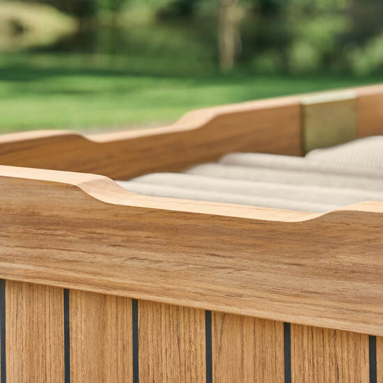 Kissentruhe Teak M niedrig