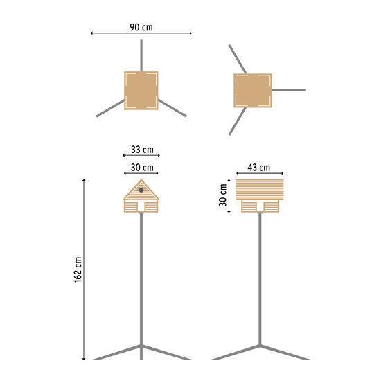 Vogelhaus klein Beetlösung Teak