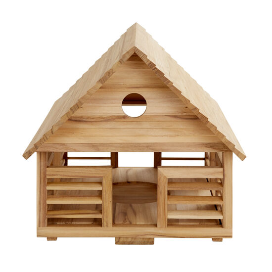 Vogelhaus klein Terrassenversion Teak