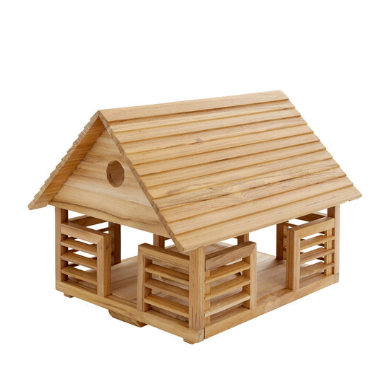 Vogelhaus klein Terrassenversion Teak