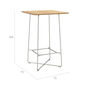 Bartisch 70 x 70 Edelstahl, Teak