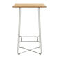 Bartisch 70 x 70 Edelstahl, Teak