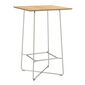 Bartisch 70 x 70 Edelstahl, Teak