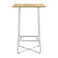 Bartisch 70 x 70 Edelstahl, Teak