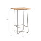 Bartisch 70 x 70 Edelstahl, Teak