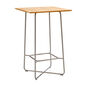 Bartisch 70 x 70 Edelstahl, Teak