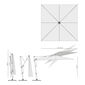 Trentino Sonnenschirm Set 3,50 x 3,50 m Elfenbein