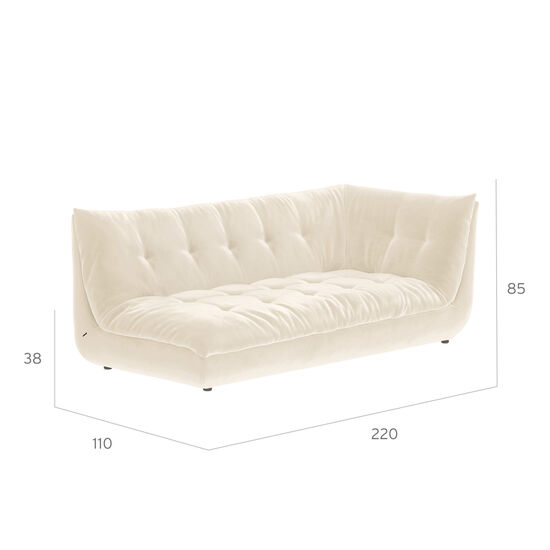 Sandvig Sofa 220 Armlehne links Beige
