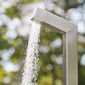 Gartendusche Edelstahl mit Teakbodenplatte