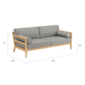Newhaven Sofa inkl. Auflagen Dessin "Stone/Keder Taupe"
