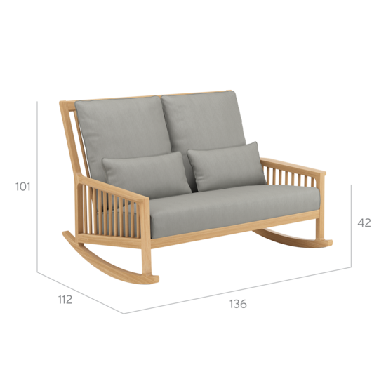 Newhaven Schaukelbank inkl. Auflagen Dessin "Stone/Keder Taupe"