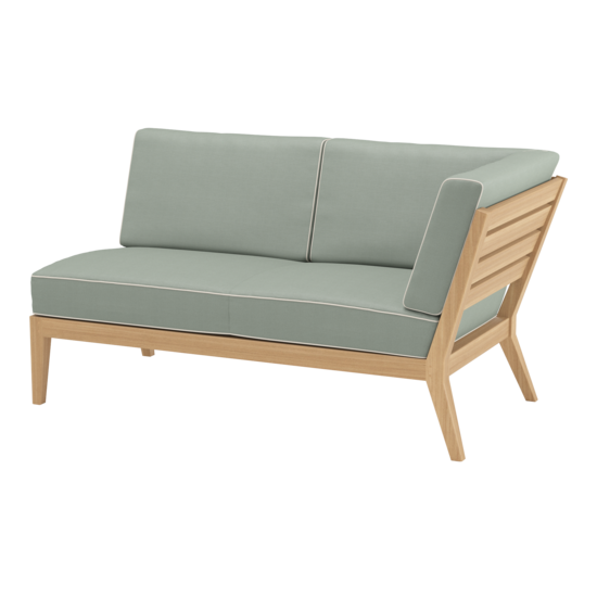 Valencia Lounge Chaiselongue links inkl. Auflagen Dessin "Mineral/Keder Linum"