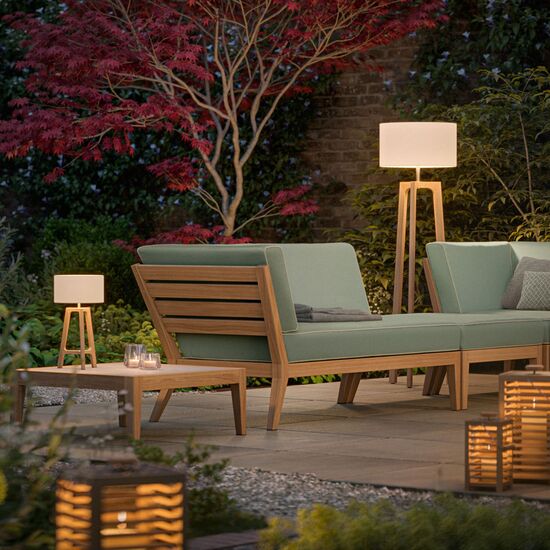 Valencia Lounge Chaiselongue rechts inkl. Auflagen Dessin "Mineral/Keder Linum"