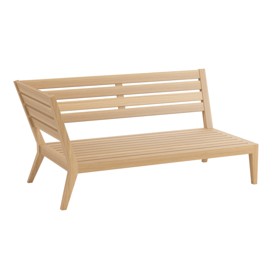 Valencia Lounge Chaiselongue rechts inkl. Auflagen Dessin "Mineral/Keder Linum"