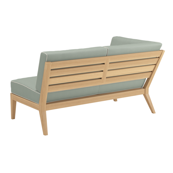 Valencia Lounge Chaiselongue rechts inkl. Auflagen Dessin "Mineral/Keder Linum"