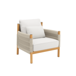 Cavo Lounge Sessel Beige inkl. Auflage Dessin "Travertin"