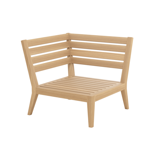 Valencia Lounge Eckelement inkl. Auflagen Dessin "Linum/Keder Pearl"