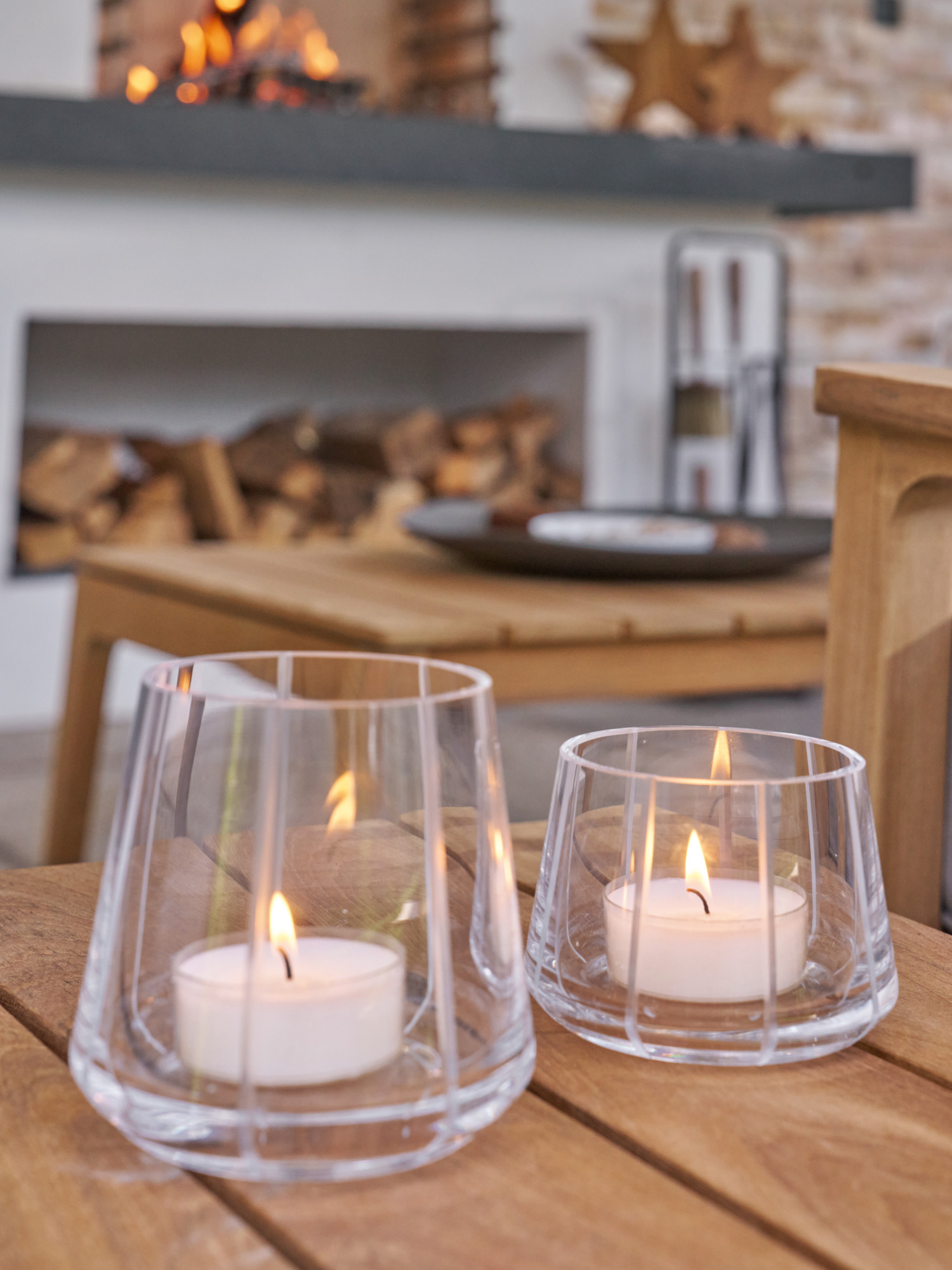 Windlichter Kristallglas, 2er-Set