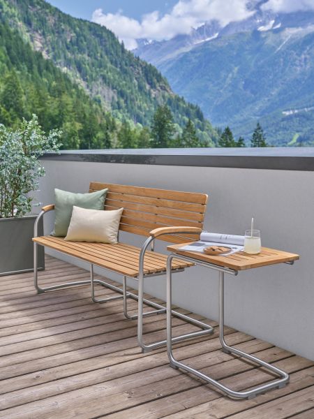 Konsolentisch Silbern Edelstahl und Massivholz