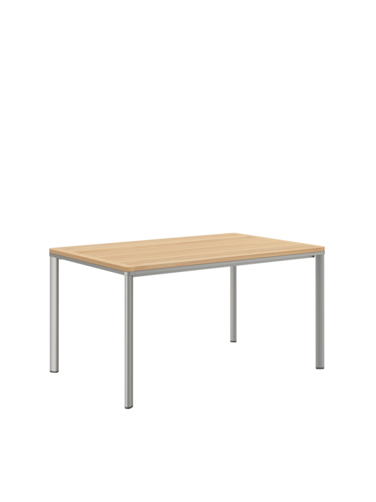 Portland Tisch Aluminium eloxiert/Teak 140 x 90
