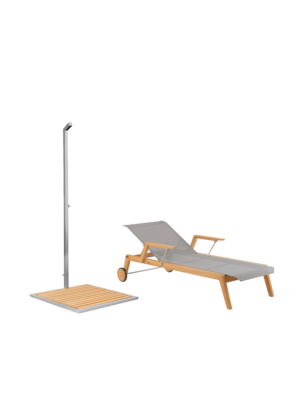 Derry Liege & Gartendusche Edelstahl Set