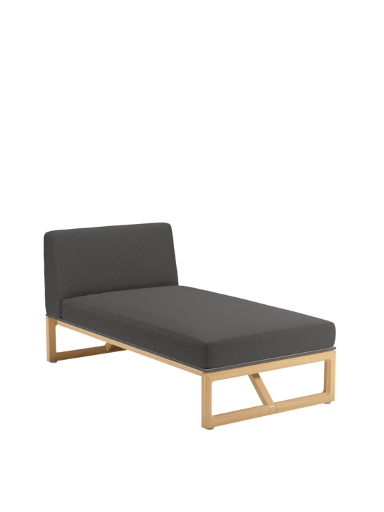 Trey Lounge Chaiselongue inkl. Auflagen Anthrazit