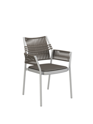 Auflage Temper Armlehnstuhl Braun