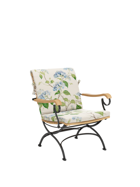 Auflage Fontenay Low Dining Sessel Hortensia Blau