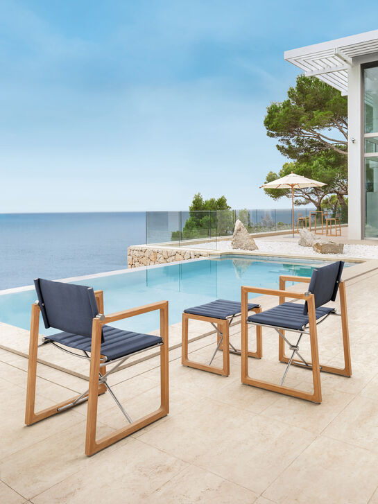 Benton Armlehnstuhl Rauchblau fest