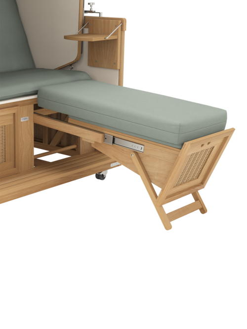 Hohes Fußkissen für Strandkorb Mineral