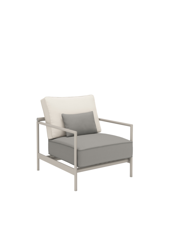 Loreto Armchair incl. cushions Stone/ Linum