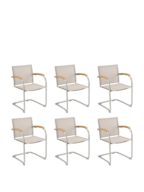 Bolero Freischwinger Gewebe, 6er Set