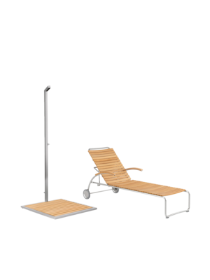 Bolero Liege & Gartendusche Edelstahl Set