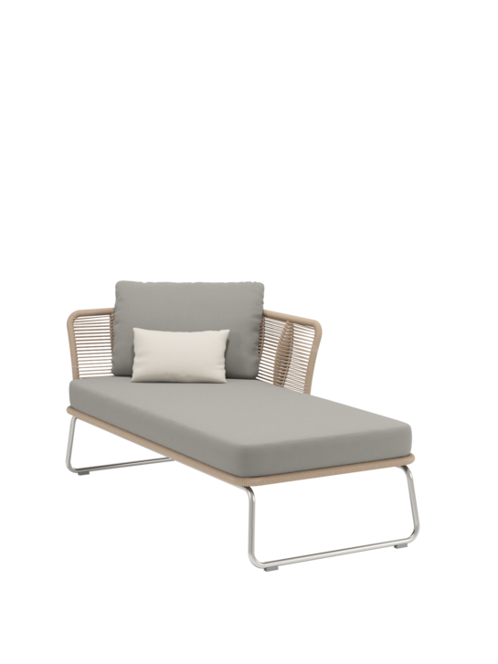 Amari Chaiselongue rechts inkl. Auflagen Stone