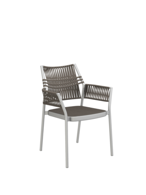 Temper Armlehnstuhl Braun