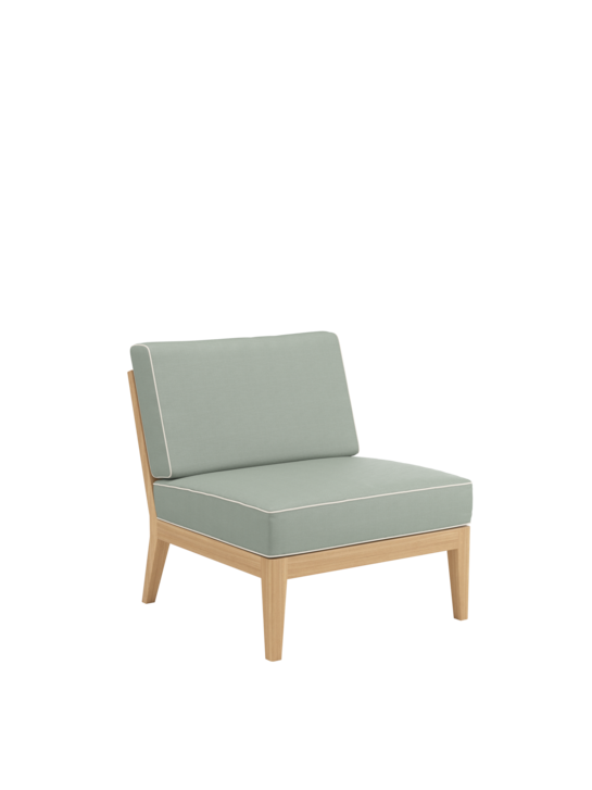 Valencia Lounge Element Mitte inkl. Auflagen Mineral/Keder Linum