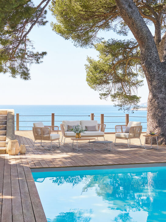 Amari Lounge Sessel inkl. Auflagen Linum