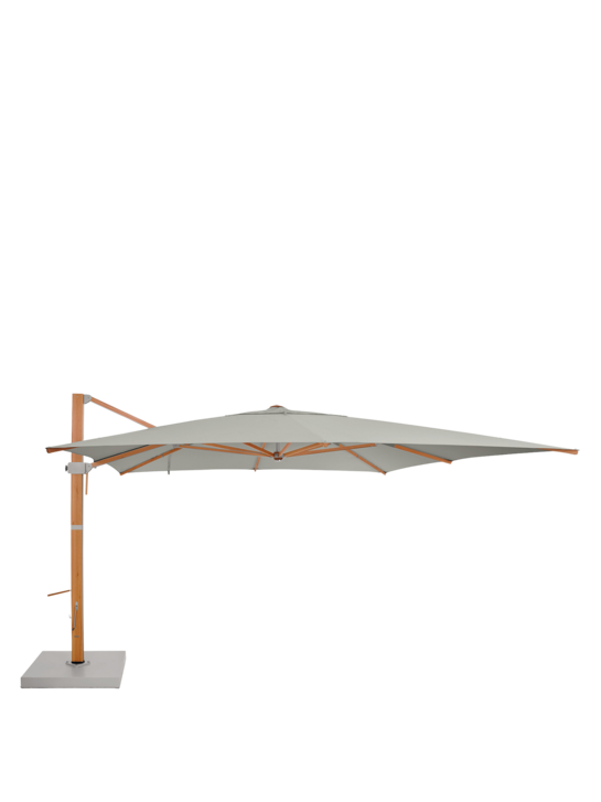 Positano Sonnenschirm Set 350 x 350 cm Silbergrau