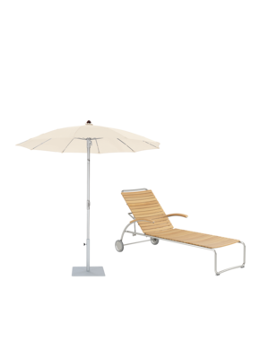 Bolero Liege & Toscana Sonnenschirm mit Aluminiummast inkl. Schirmständer Set